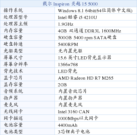 dell灵越5000配置图片